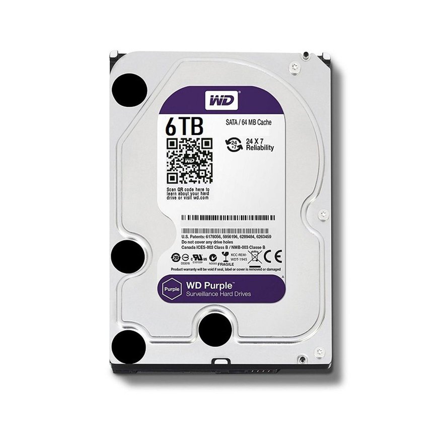 Ổ cứng HDD Western Purple 6TB 3.5 inch 5400RPM, SATA3 6Gb/s, 64MB Cache